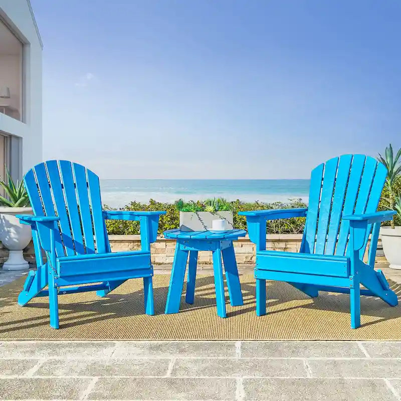Glitzhome Elm Plus 20-36D Tables d'appoint Adirondack en PEHD pour Patio Extérieur