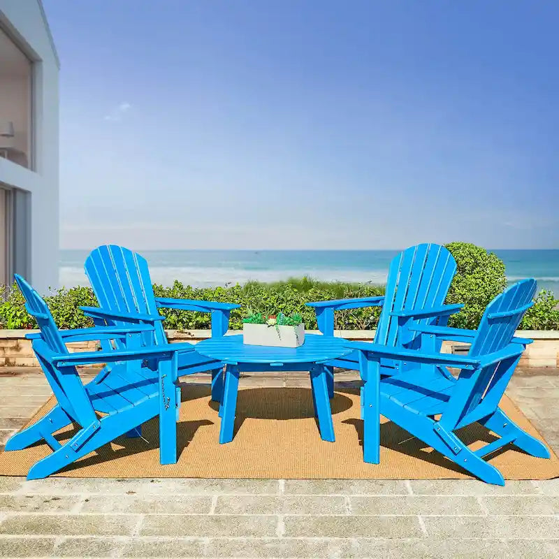 Glitzhome Elm Plus 20-36D Tables d'appoint Adirondack en PEHD pour Patio Extérieur
