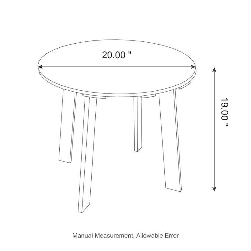 Glitzhome Elm Plus 20-36D Tables d'appoint Adirondack en PEHD pour Patio Extérieur