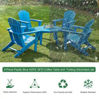 Glitzhome Elm Plus 20-36D Tables d'appoint Adirondack en PEHD pour Patio Extérieur