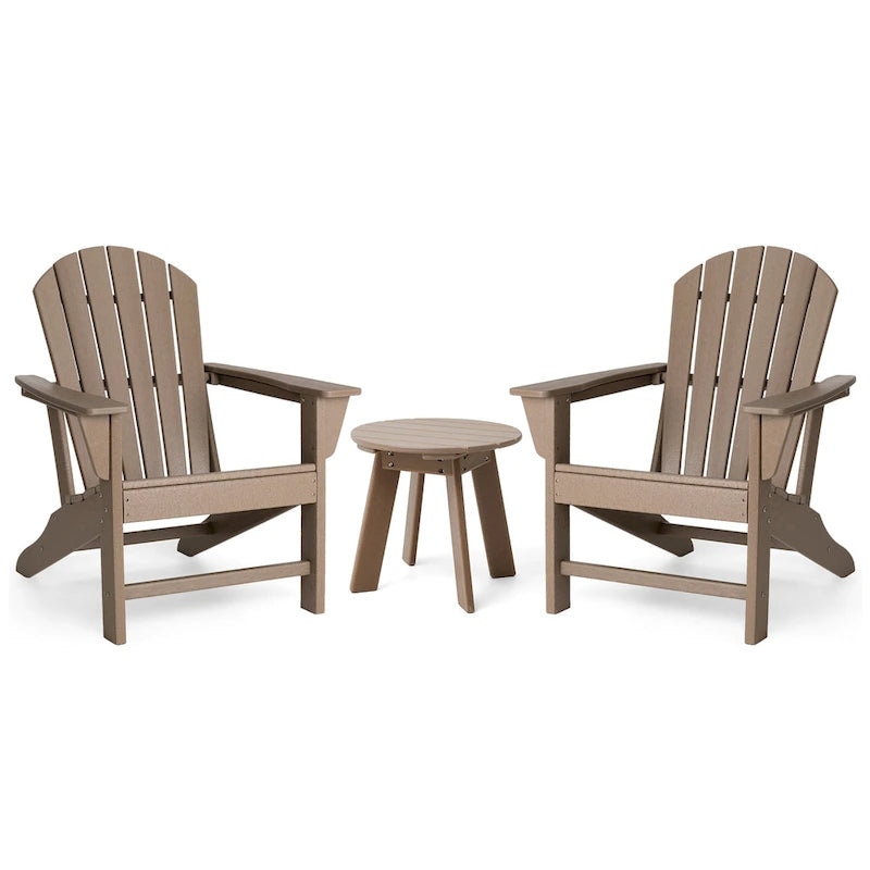 Glitzhome Elm Plus 20-36D Tables d'appoint Adirondack en PEHD pour Patio Extérieur