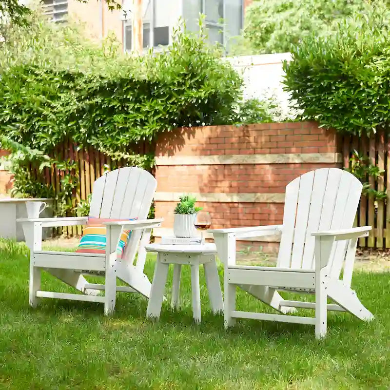Glitzhome Elm Plus 20-36D Tables d'appoint Adirondack en PEHD pour Patio Extérieur
