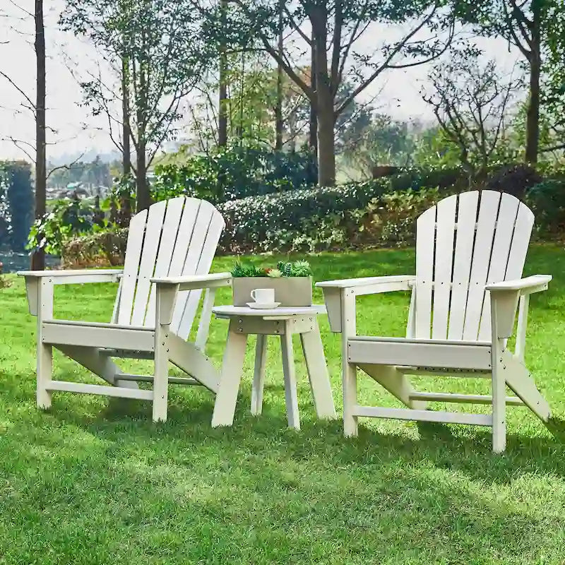 Glitzhome Elm Plus 20-36D Tables d'appoint Adirondack en PEHD pour Patio Extérieur