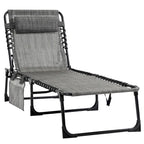 Reclining Chaise Lounge Chair, Portable Sun Lounger, Folding Camping Cot