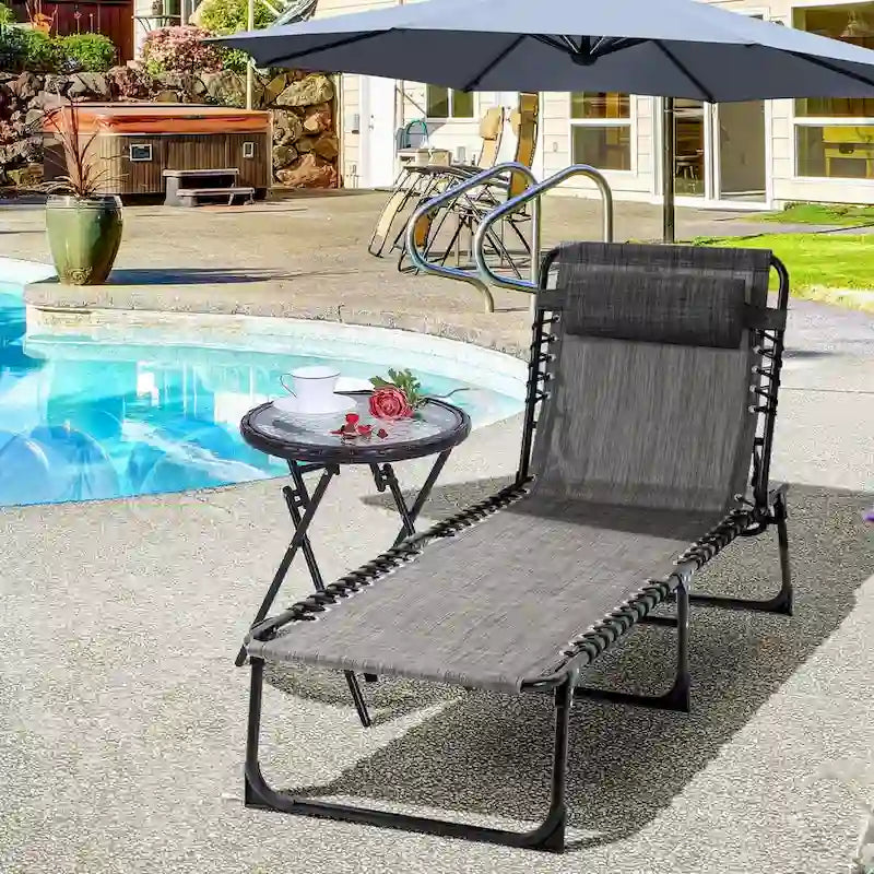 Chaise longue inclinable, Transat portable, Lit de camp pliant