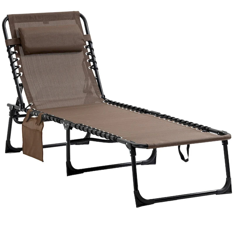Chaise longue inclinable, Transat portable, Lit de camp pliant
