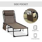 Chaise longue inclinable, Transat portable, Lit de camp pliant