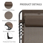 Chaise longue inclinable, Transat portable, Lit de camp pliant