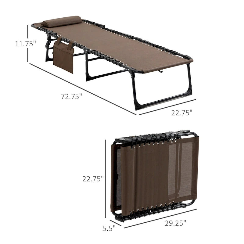 Chaise longue inclinable, Transat portable, Lit de camp pliant