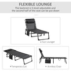 Chaise longue inclinable, Transat portable, Lit de camp pliant