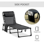 Chaise longue inclinable, Transat portable, Lit de camp pliant