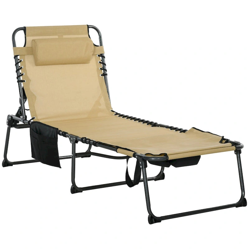 Chaise longue inclinable, Transat portable, Lit de camp pliant