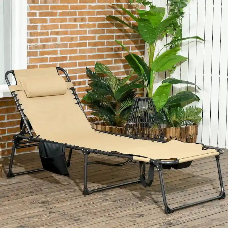 Chaise longue inclinable, Transat portable, Lit de camp pliant