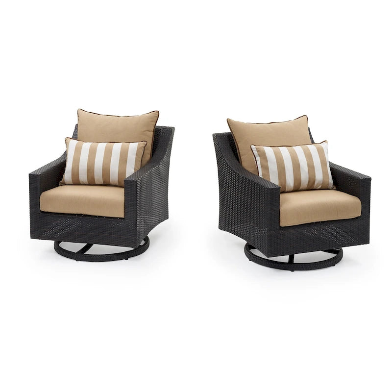 Fauteuils de jardin pivotants Deco Sunbrella, lot de 2 - 30 po L x 33 po P x 32 po H