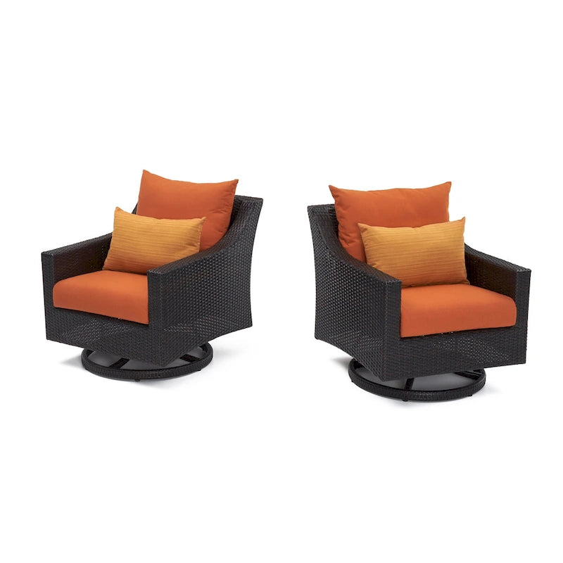 Fauteuils de jardin pivotants Deco Sunbrella, lot de 2 - 30 po L x 33 po P x 32 po H