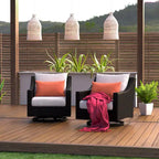 Fauteuils de jardin pivotants Deco Sunbrella, lot de 2 - 30 po L x 33 po P x 32 po H