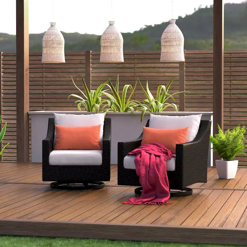 Fauteuils de jardin pivotants Deco Sunbrella, lot de 2 - 30 po L x 33 po P x 32 po H