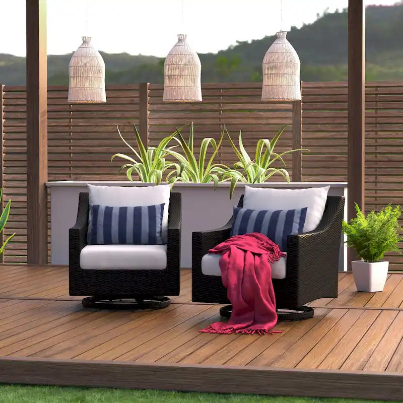 Fauteuils de jardin pivotants Deco Sunbrella, lot de 2 - 30 po L x 33 po P x 32 po H