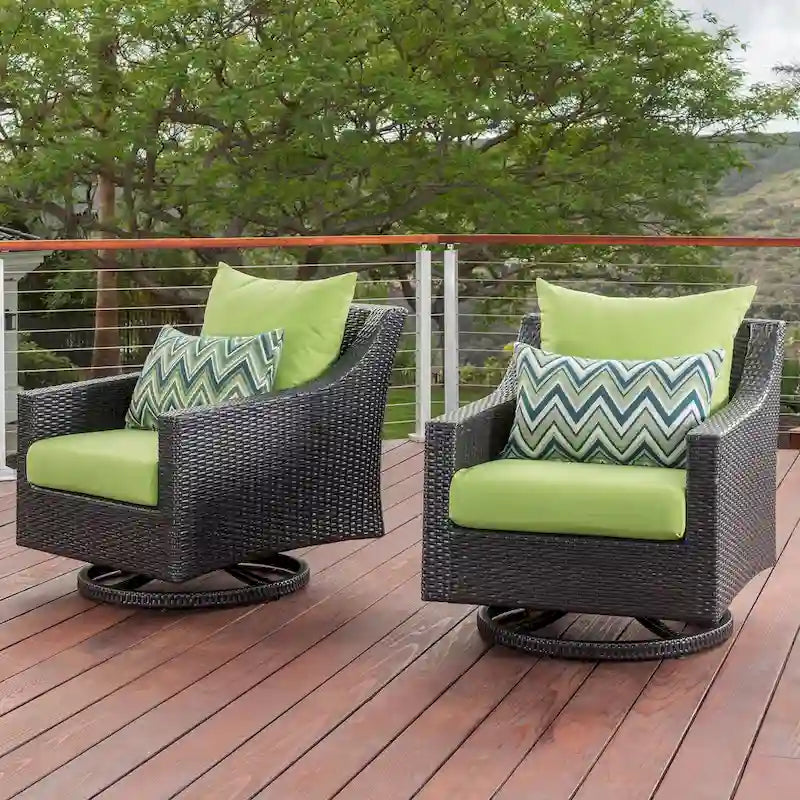 Fauteuils de jardin pivotants Deco Sunbrella, lot de 2 - 30 po L x 33 po P x 32 po H