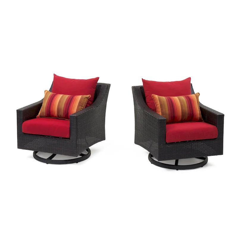 Fauteuils de jardin pivotants Deco Sunbrella, lot de 2 - 30 po L x 33 po P x 32 po H