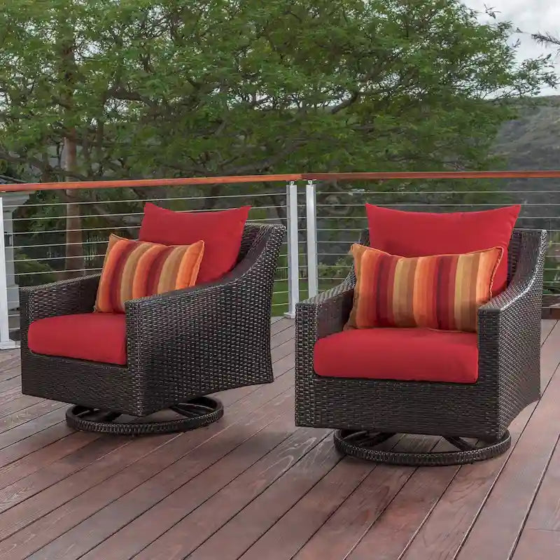 Fauteuils de jardin pivotants Deco Sunbrella, lot de 2 - 30 po L x 33 po P x 32 po H