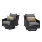 Fauteuils de jardin pivotants Deco Sunbrella, lot de 2 - 30 po L x 33 po P x 32 po H