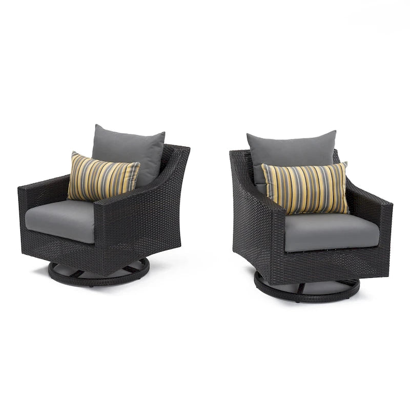Fauteuils de jardin pivotants Deco Sunbrella, lot de 2 - 30 po L x 33 po P x 32 po H