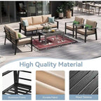 Ensemble de mobilier de patio 4 pièces Ensemble de mobilier d'extérieur en aluminium