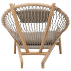 Fauteuil d'appoint Bastion en bois naturel, naturel/gris