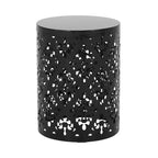 Table d'appoint en métal pour l'extérieur, table d'appoint en béton, table d'appoint souche d'arbre, tabouret de jardin.