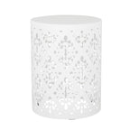 Table d'appoint en métal pour l'extérieur, table d'appoint en béton, table d'appoint souche d'arbre, tabouret de jardin.
