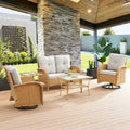 Fauteuil de jardin pivotant Pocassy avec table
