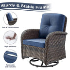 Fauteuil de jardin pivotant Pocassy avec table