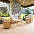 Fauteuil de jardin pivotant Pocassy avec table