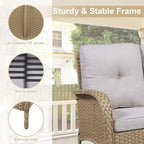 Fauteuil de jardin pivotant Pocassy avec table