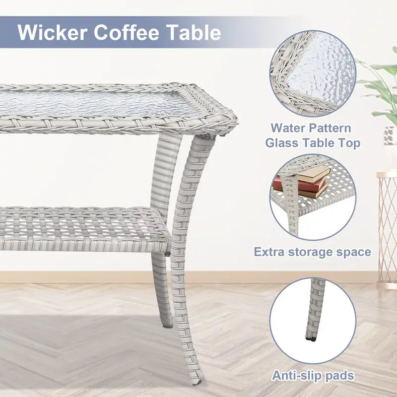 Fauteuil de jardin pivotant Pocassy avec table