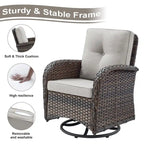Fauteuil de jardin pivotant Pocassy avec table
