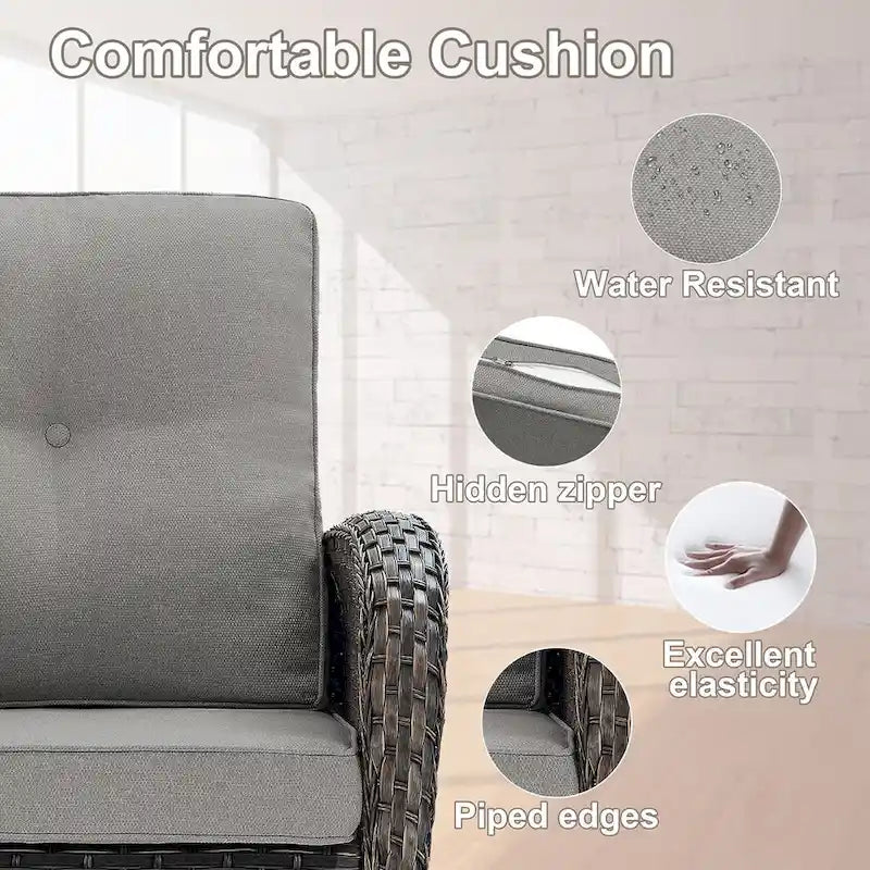 Fauteuil de jardin pivotant Pocassy avec table