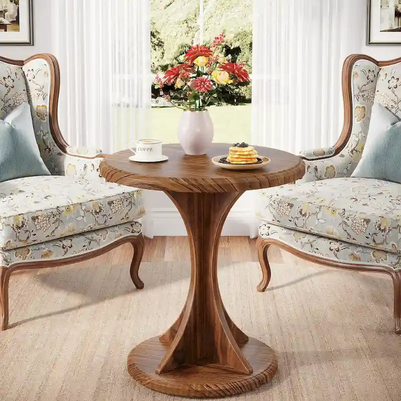Petite table d'appoint, table d'appoint ronde en bois pour salon ou chambre à coucher