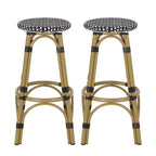 Lot de deux tabourets de bar circulaires