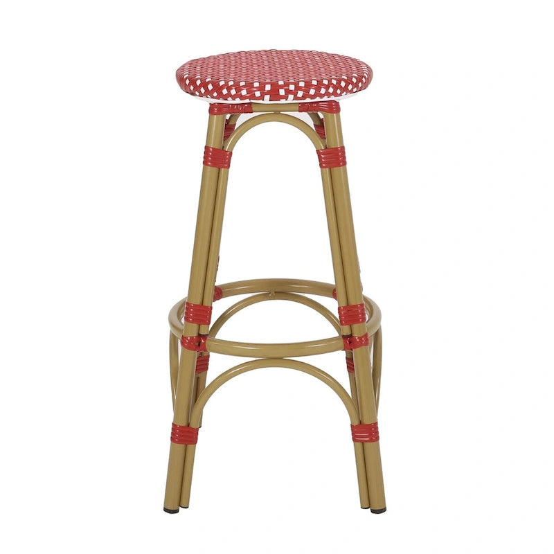 Lot de deux tabourets de bar circulaires