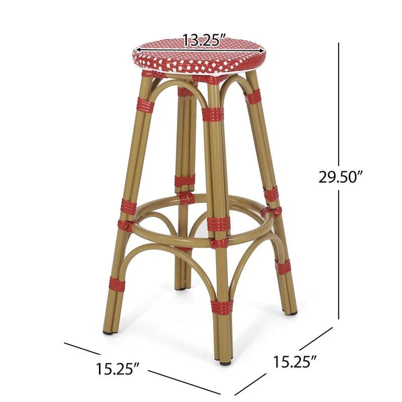 Lot de deux tabourets de bar circulaires