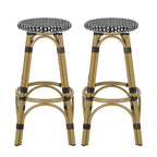Lot de deux tabourets de bar circulaires