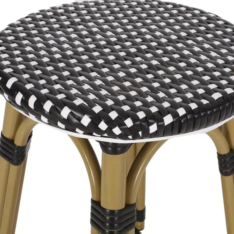 Lot de deux tabourets de bar circulaires