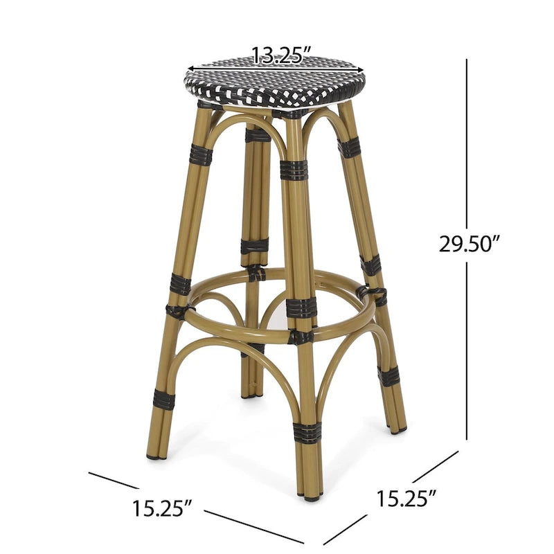 Lot de deux tabourets de bar circulaires