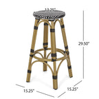 Lot de deux tabourets de bar circulaires