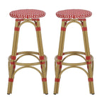 Lot de deux tabourets de bar circulaires