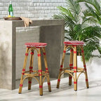 Lot de deux tabourets de bar circulaires