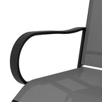 Tabourets de bar pivotants à 360° pour l'extérieur avec accoudoirs, tissu maillé (lot de 2)