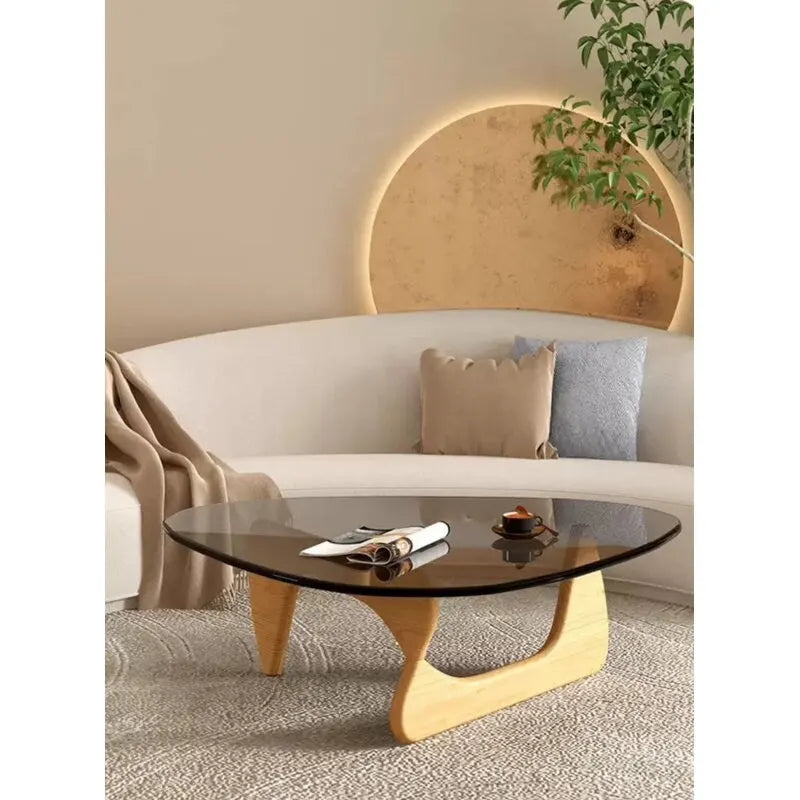 Table basse Drossett en verre fumé